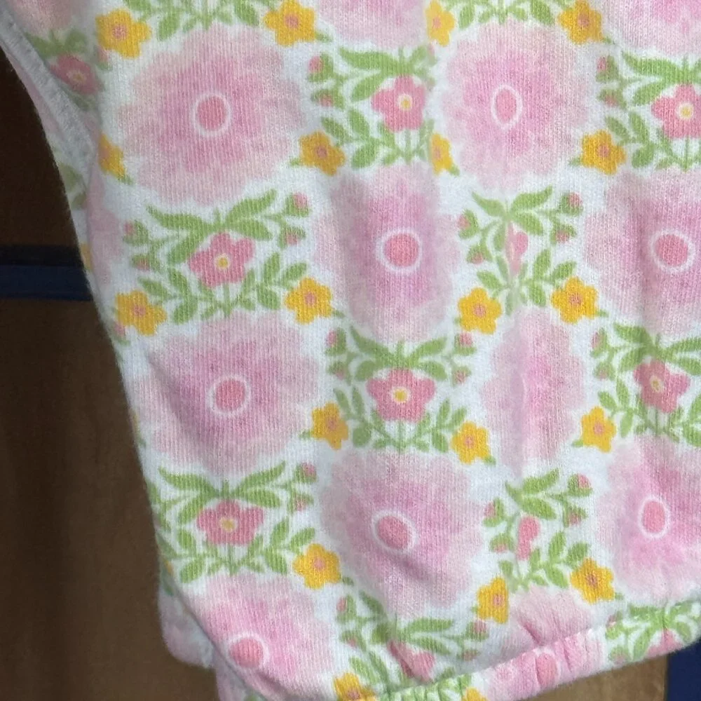 Baby GAP Pink Floral One Piece Romper Peter Pan Collar Newborn 3M - Picture 8 of 8